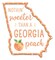 Georgia Peach Metal Sign for Summer Decorations and Wreaths - "Nothin' Sweeter Than a Georgia Peach"